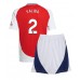 Arsenal William Saliba #2 Hjemmedraktsett Barn 2024-25 Kortermet (+ Korte bukser)